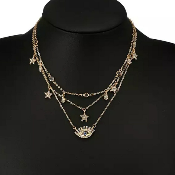 Necklace 3 layers necklace - Picture 2 of 4